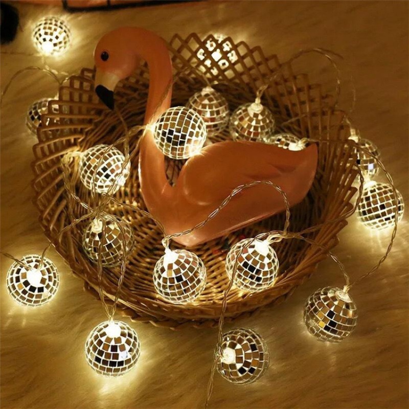 Led Fairy String Lights - 1.5m LED Mirror Ball String Lights