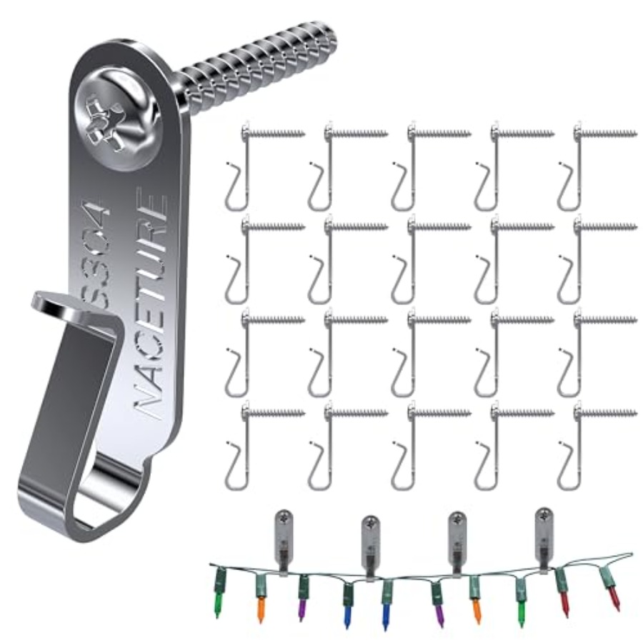 Led Fairy String Lights - String Light Hanger Hooks- Stainless Steel
