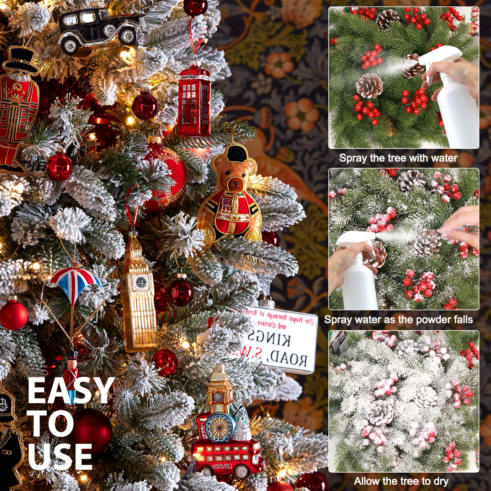 3.4 Lbs Artificial Snow Flocki - огляд і ціна Christmas Wreath Fake