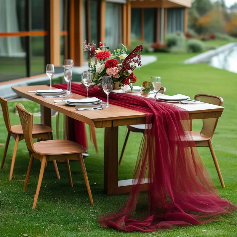 Gauze Table Runner Sheer Arch  - огляд і ціна Christmas Table Runner