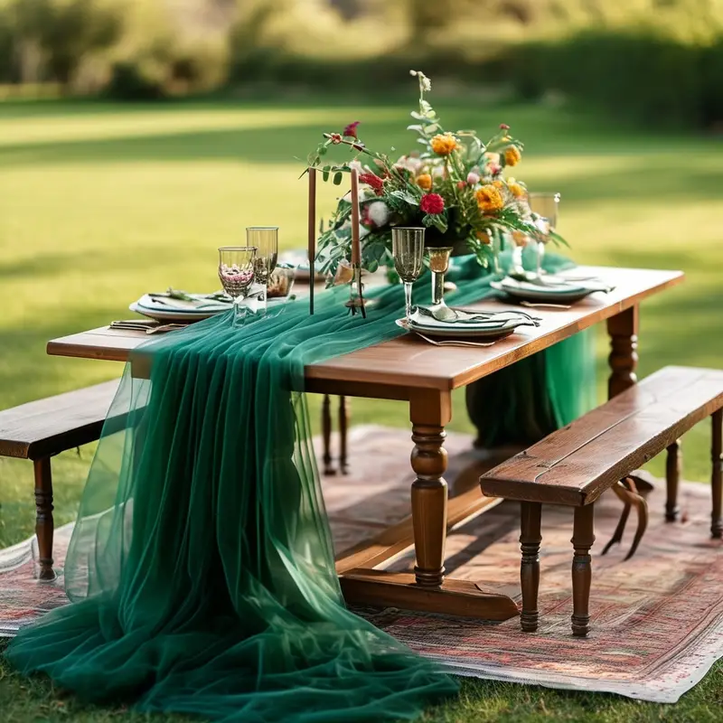 Gauze Table Runner Sheer Arch  - огляд і ціна Christmas Table Runner