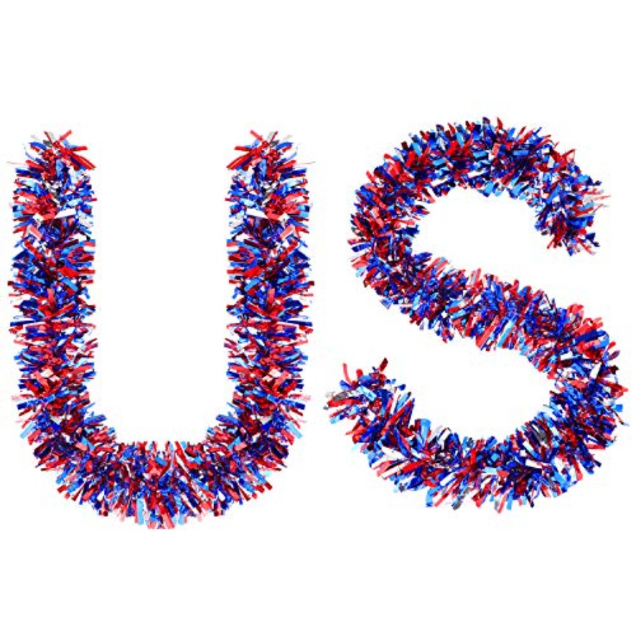 33FT Patriotic Glitter Tinsel  - огляд і ціна Tinsel Garland Decoration