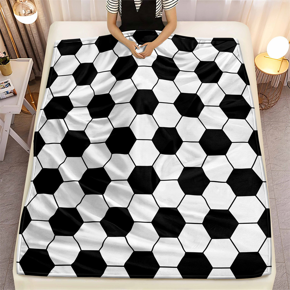 Black white football Microfibe - огляд і ціна Christmas Throw Blanket