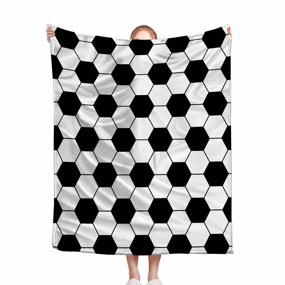 Black white football Microfibe - огляд і ціна Christmas Throw Blanket
