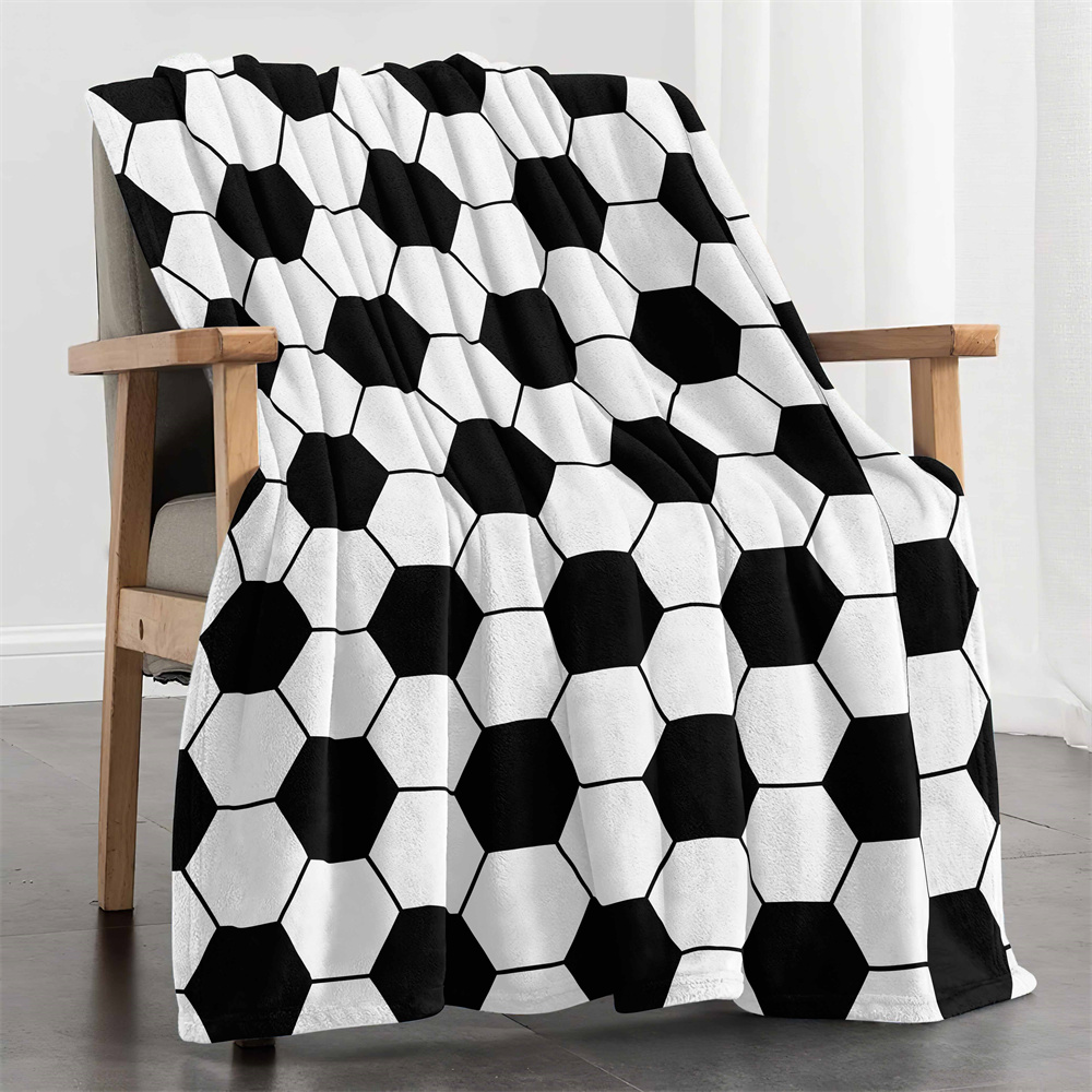Black white football Microfibe - огляд і ціна Christmas Throw Blanket