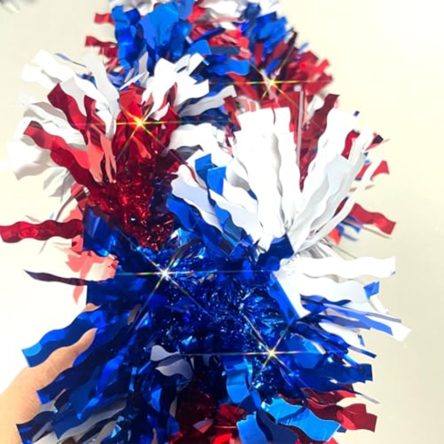 33 Ft 4th of July Patriotic Ti - огляд і ціна Tinsel Garland Decoration