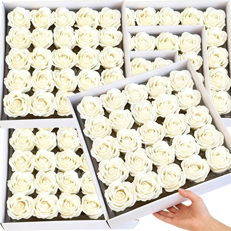 6cm White Artificial Rose Soap - огляд і ціна Christmas Wreath Fake
