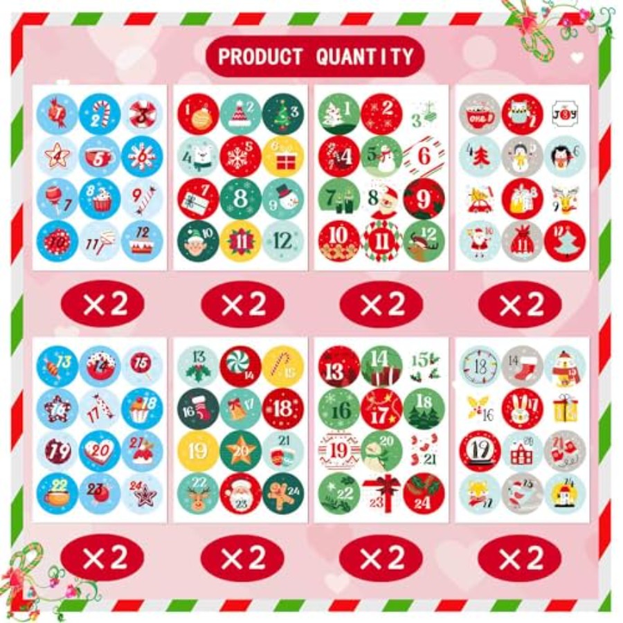 16 Sheets Christmas Advent Cal - огляд і ціна Advent Calendar Gift