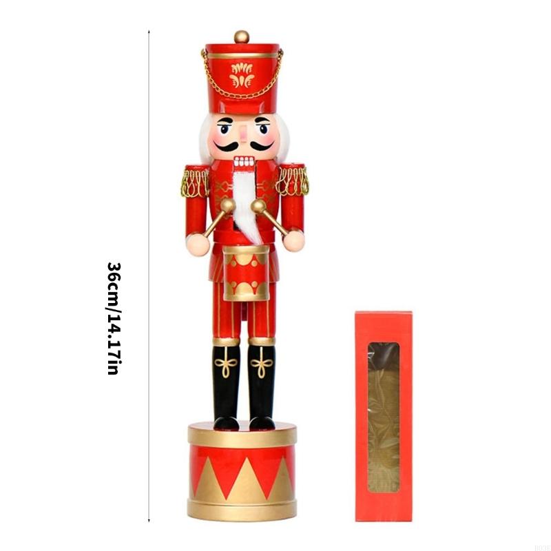 36Cm Wooden Nutcrackers Drum S - огляд і ціна Nutcracker Figurine