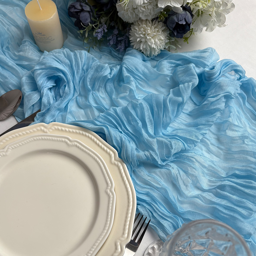 Wrinkle Gauze Table Runner Che - огляд і ціна Christmas Table Runner