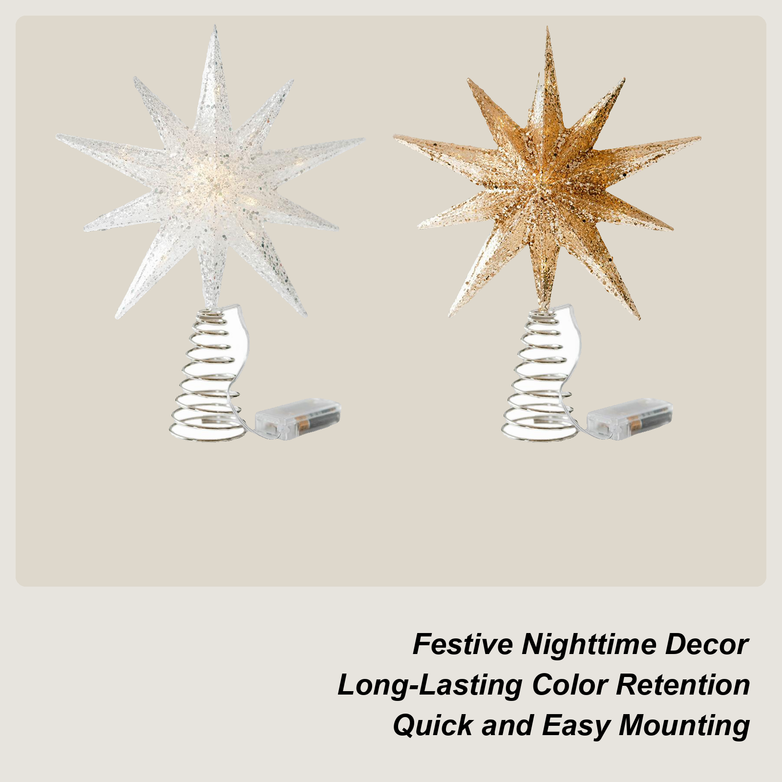 Christmas Star Tree Topper Wit - огляд і ціна Star Tree Topper