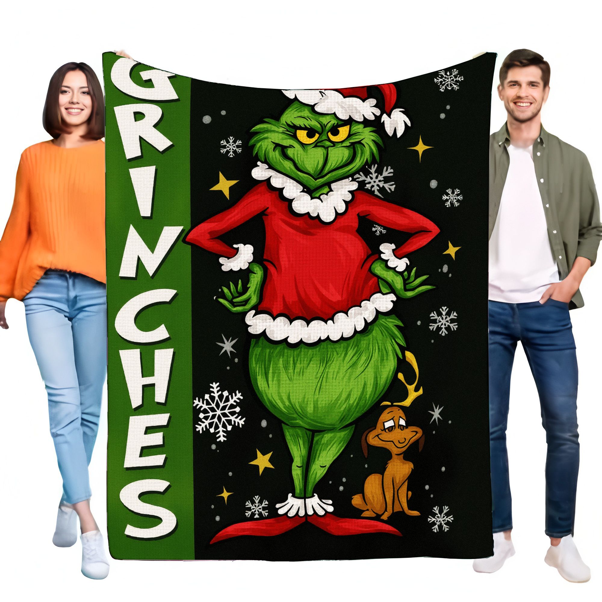 Cozy Grinch Blanket Soft Fleec - огляд і ціна Christmas Throw Blanket