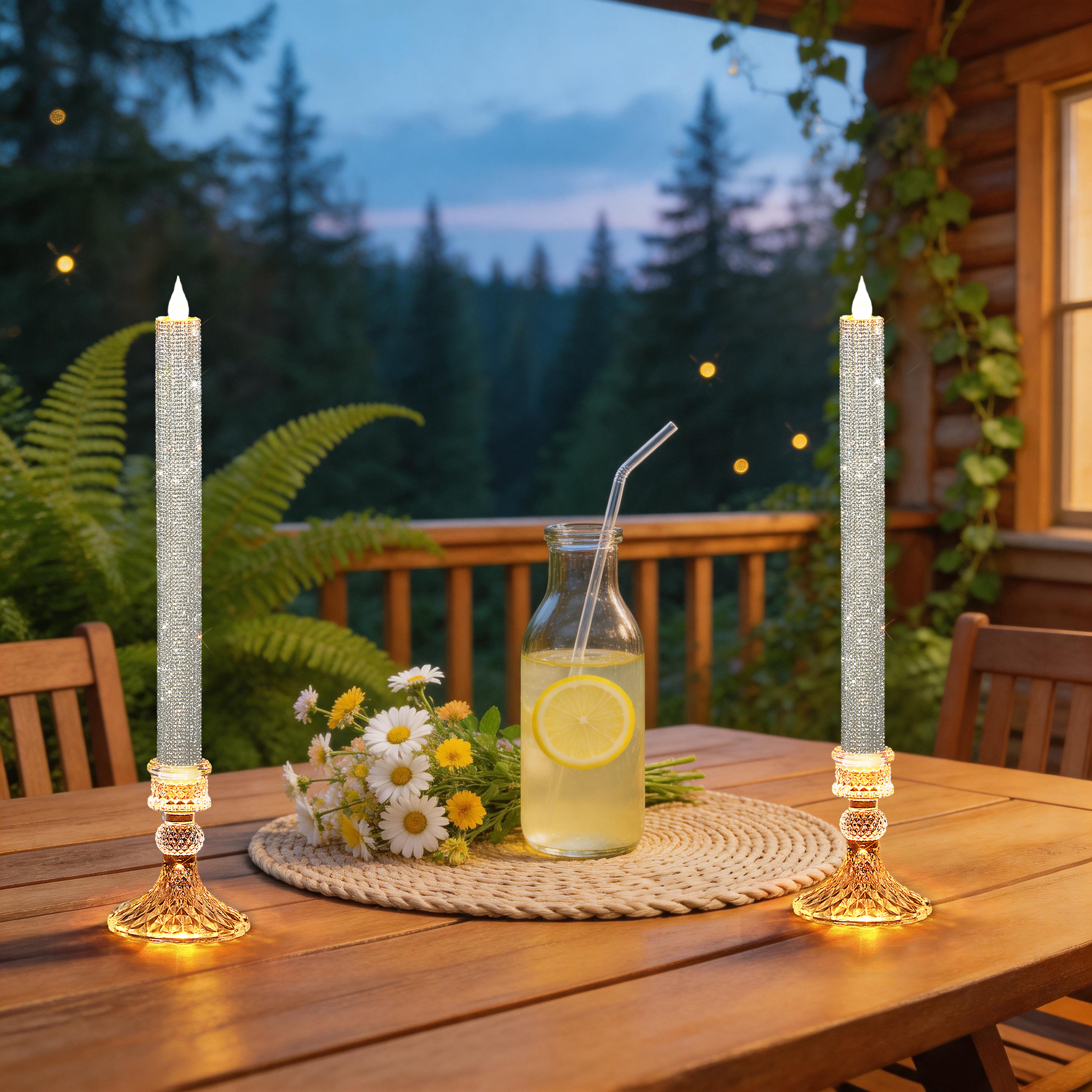 Flameless Taper Candle Set of  - огляд і ціна Holiday Candle Set