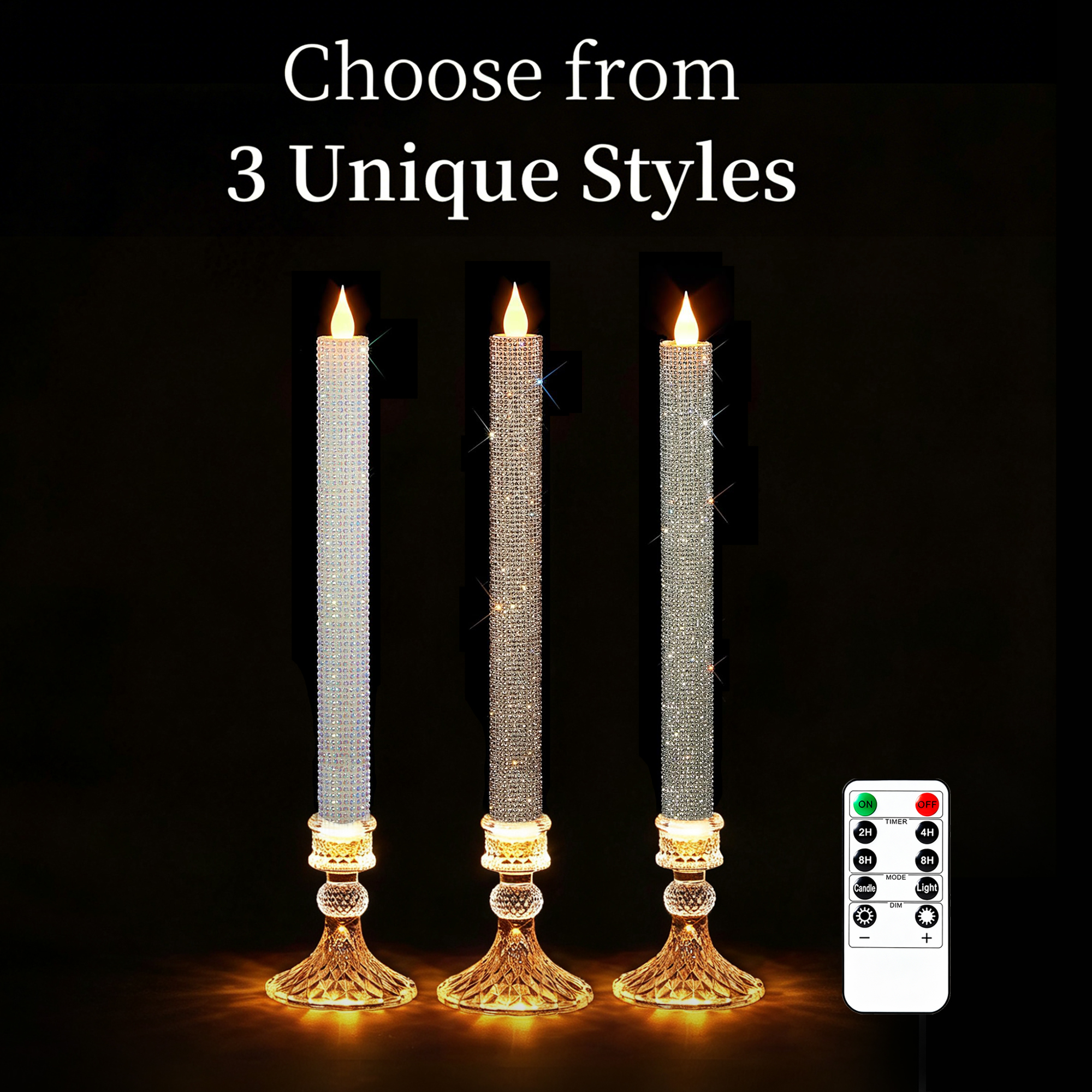 Flameless Taper Candle Set of  - огляд і ціна Holiday Candle Set