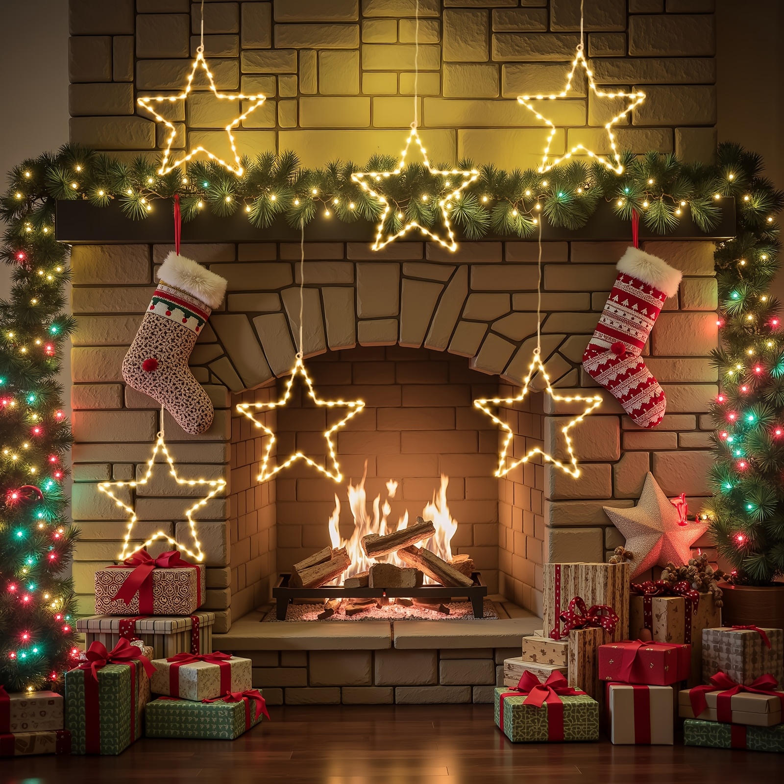 6/3pcs Battery Operated Hangin - огляд і ціна Christmas Lights Outdoor