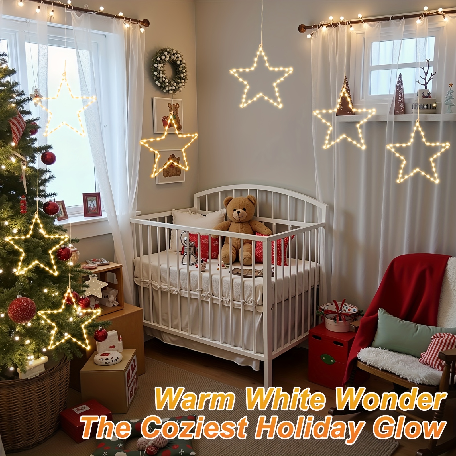 6/3pcs Battery Operated Hangin - огляд і ціна Christmas Lights Outdoor