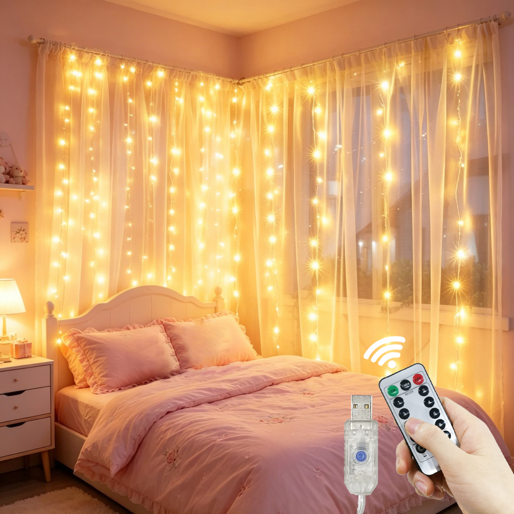 LED Curtain String Lights Garl - огляд і ціна Led Fairy String Lights