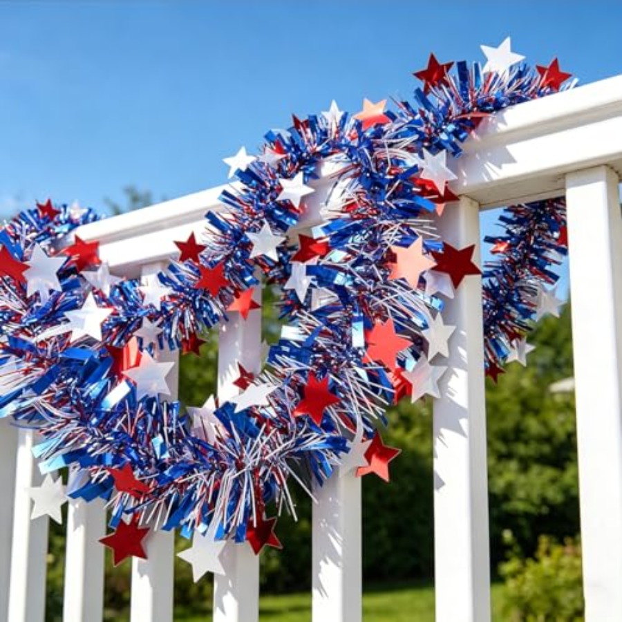 33Ft 4th of July Tinsel Garlan - огляд і ціна Tinsel Garland Decoration