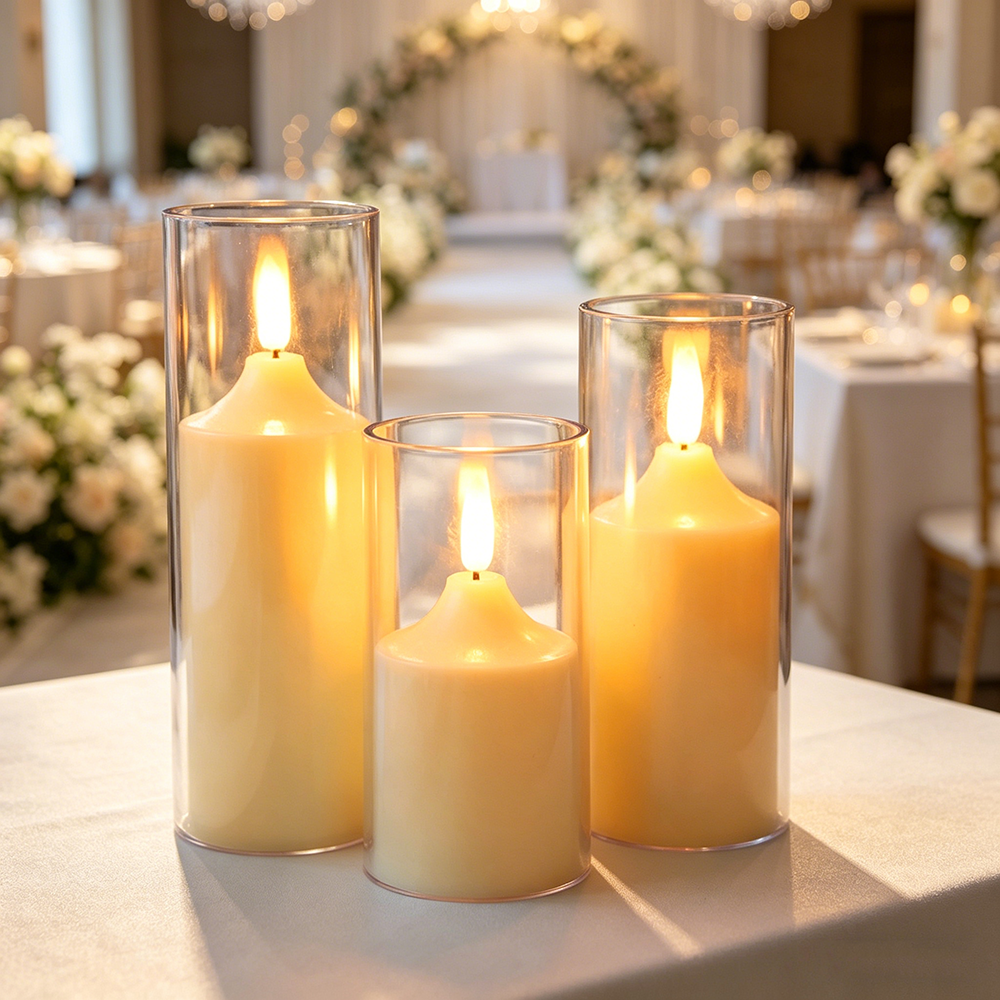 3pcs/ set LED Flameless Flicke - огляд і ціна Holiday Candle Set
