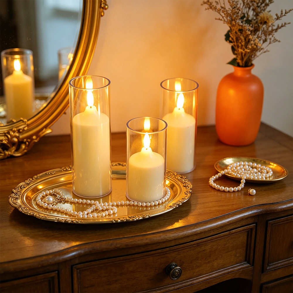 3pcs/ set LED Flameless Flicke - огляд і ціна Holiday Candle Set