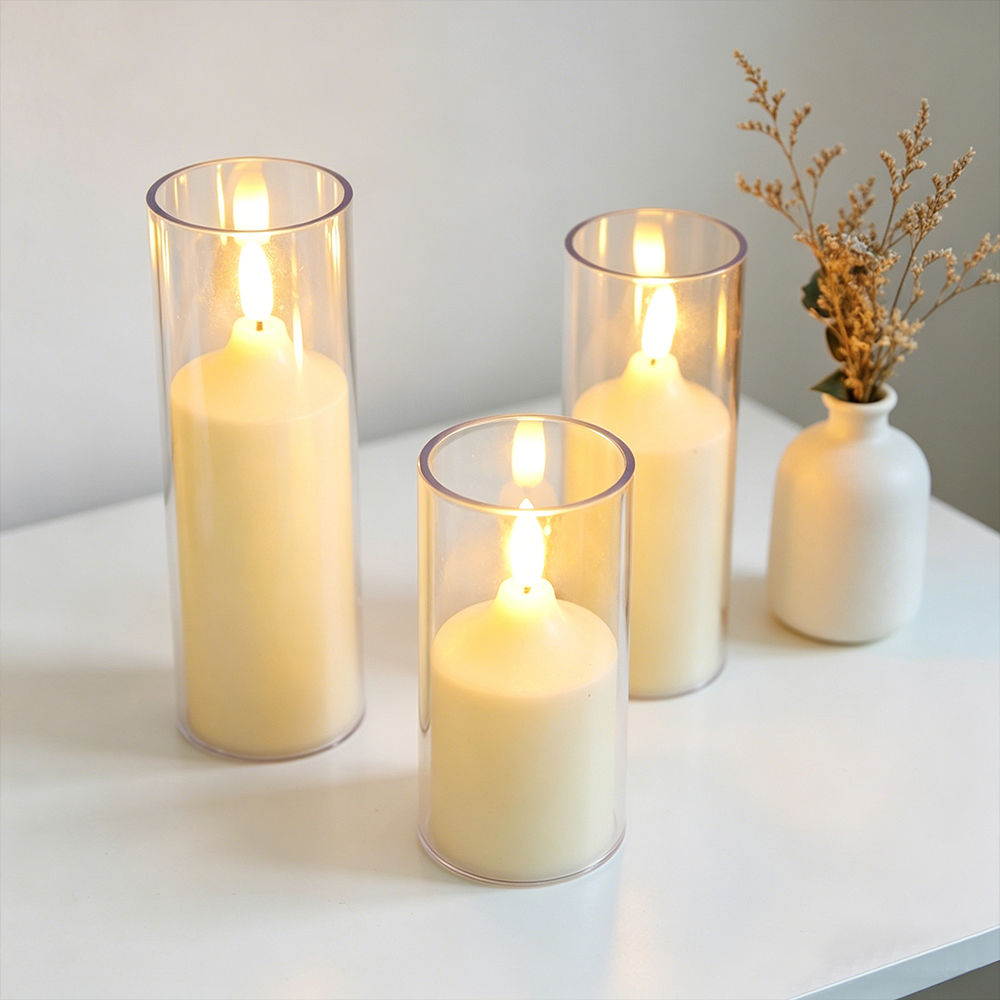 3pcs/ set LED Flameless Flicke - огляд і ціна Holiday Candle Set