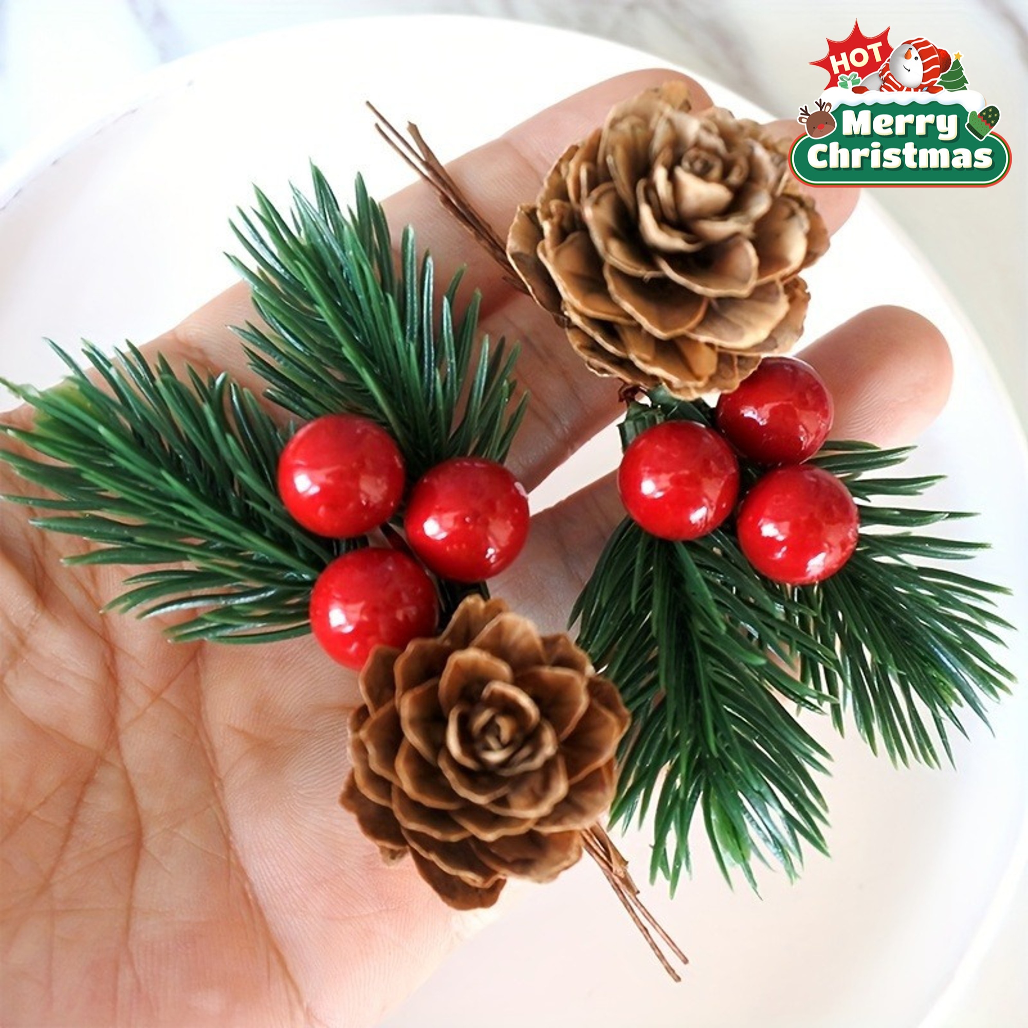 10pcs Set of Artificial Pine C - огляд і ціна Christmas Tree Artificial
