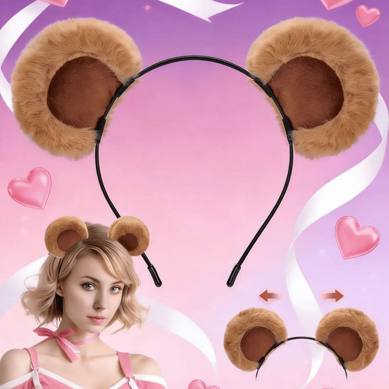 1pc Valentine's Day Brown Bear - огляд і ціна Reindeer Antlers Headband