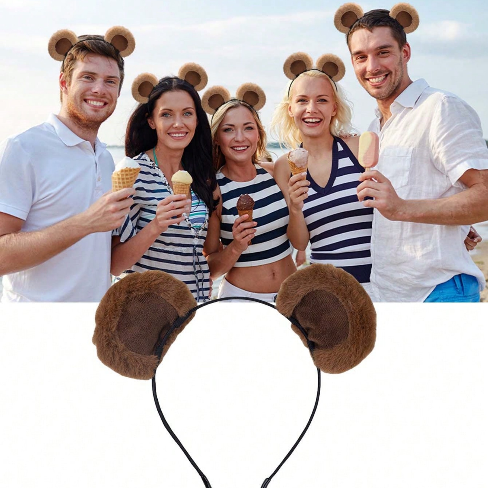 1pc Valentine's Day Brown Bear - огляд і ціна Reindeer Antlers Headband