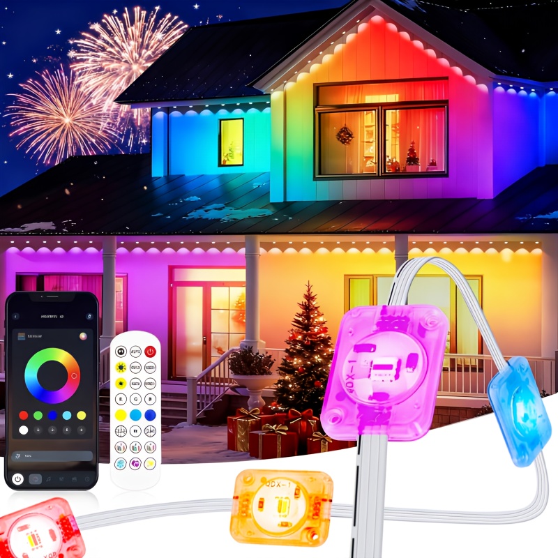 RGB+IC Smart Outdoor Eaves Lig - огляд і ціна Christmas Lights Outdoor