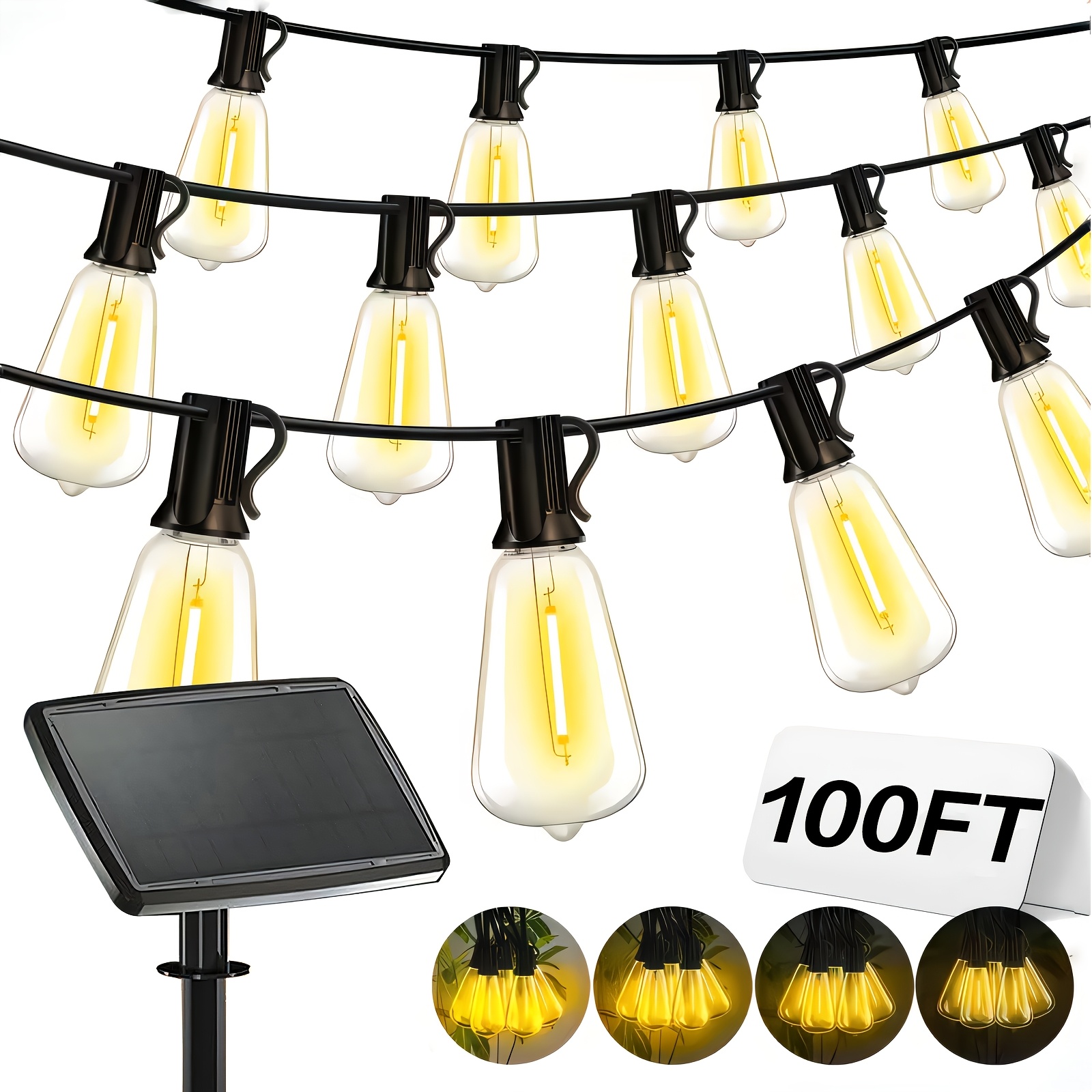 Solar Lights Outdoor, 100ft Pa - огляд і ціна Christmas Lights Outdoor