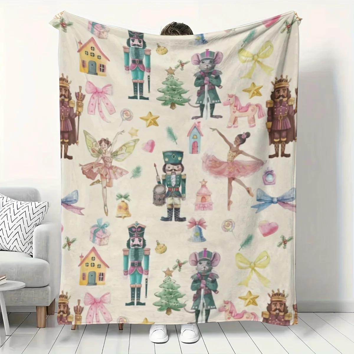 Christmas Nutcracker Ballet Fl - огляд і ціна Christmas Throw Blanket