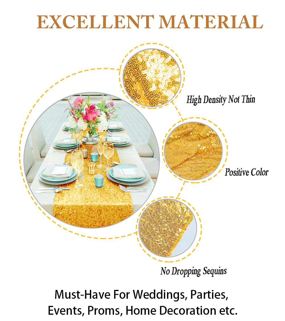 Sequin Table Runners Gold Tabl - огляд і ціна Christmas Table Runner