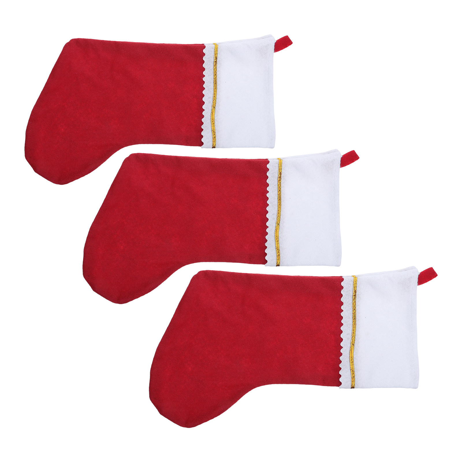 3Pcs Large Red and White Felt  - огляд і ціна Christmas Stocking Hanging