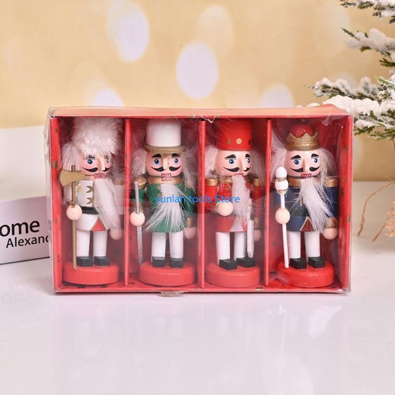 50LB 4Pcs Wooden Nutcracker Ki - огляд і ціна Nutcracker Figurine