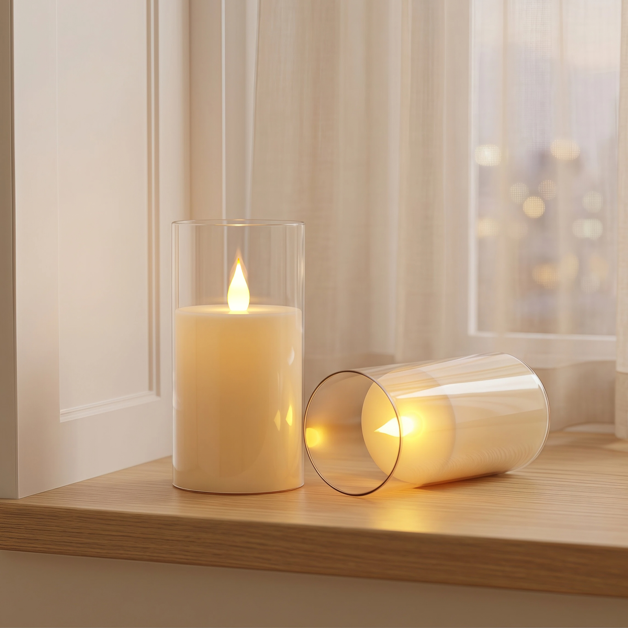3-Piece LED Flame-Free Candle  - огляд і ціна Holiday Candle Set