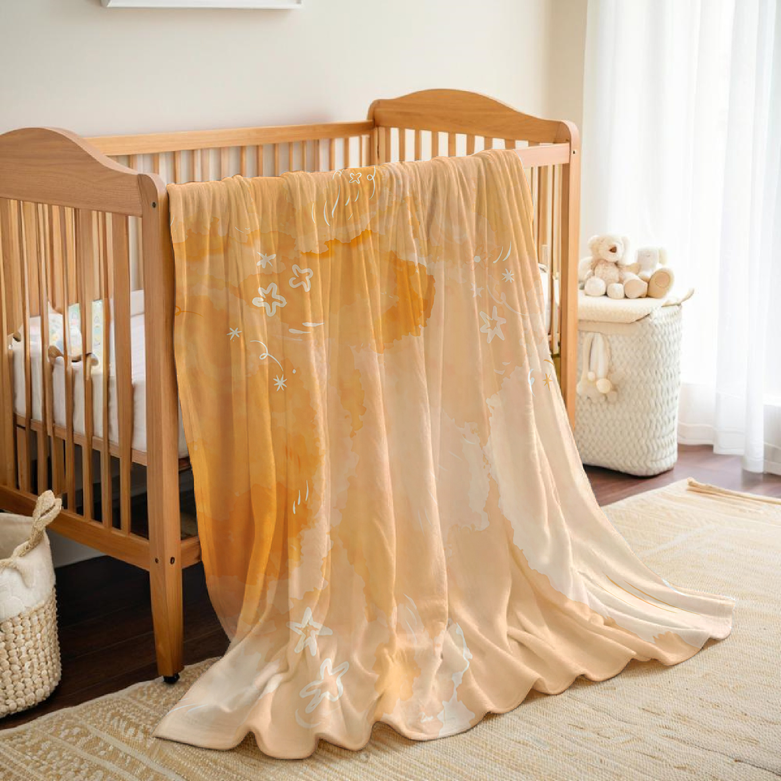 Orange Cloud Stars Lightweight - огляд і ціна Christmas Throw Blanket