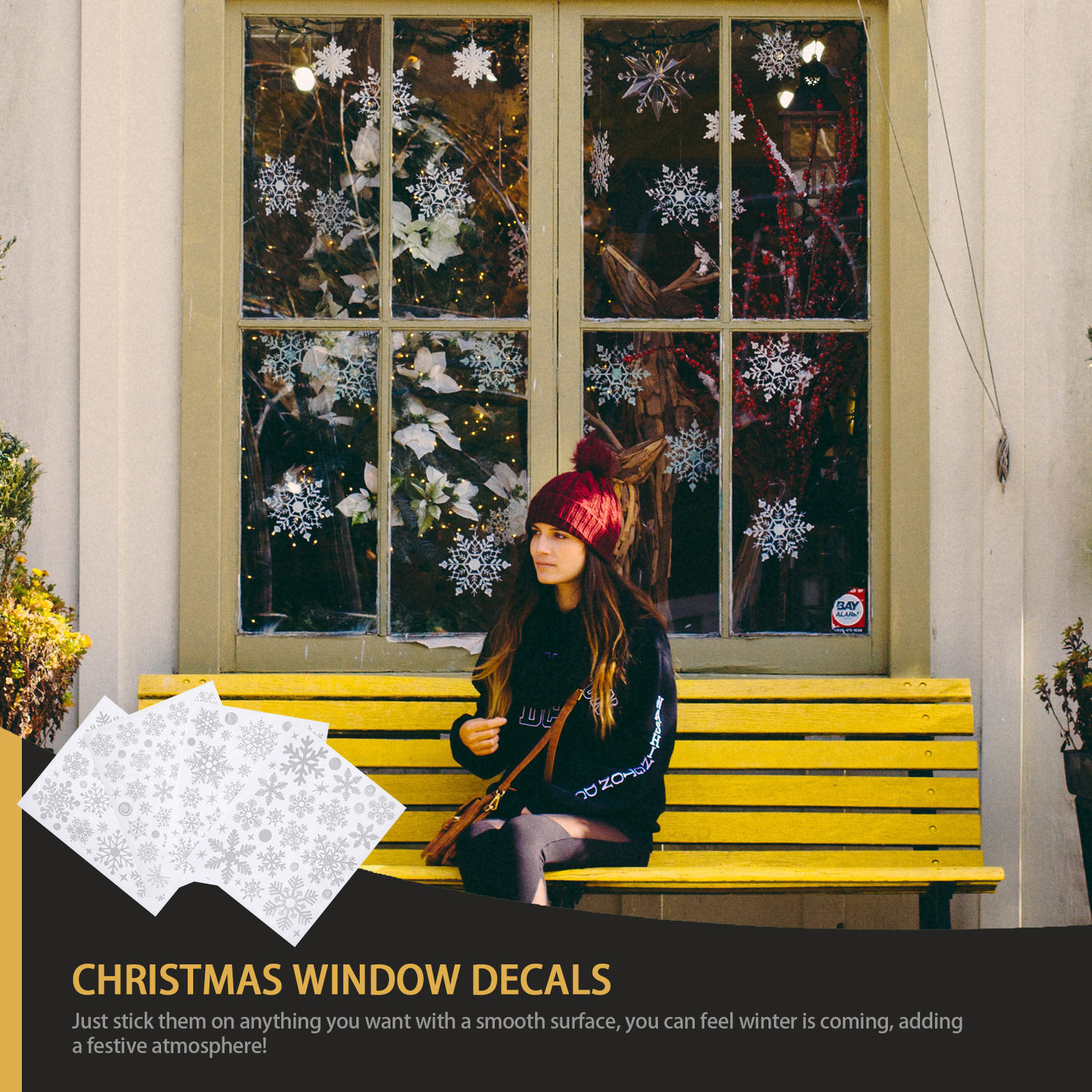 4 Pcs Winter Decor Window Stic - огляд і ціна Snowflake Window Decal
